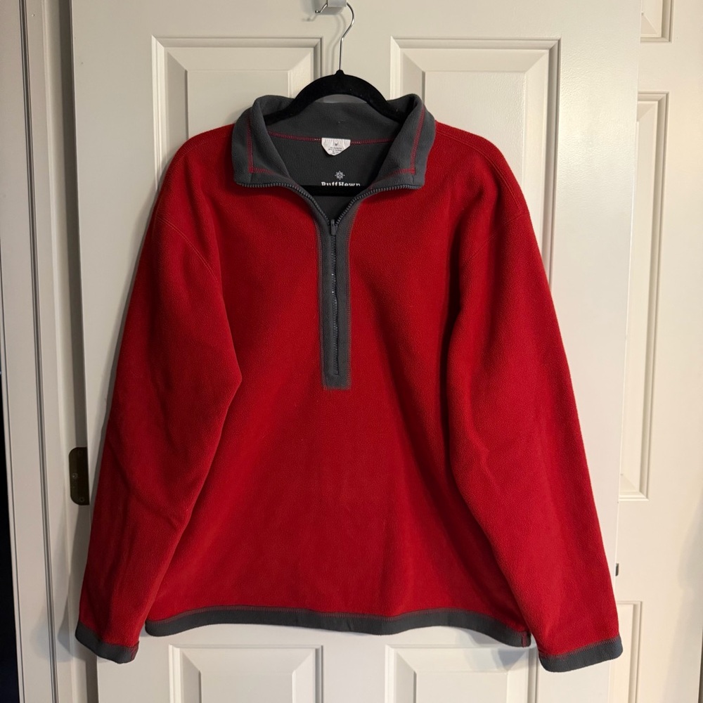 Ruff Hewn Women’s Red and Gray Zip Up Sweater